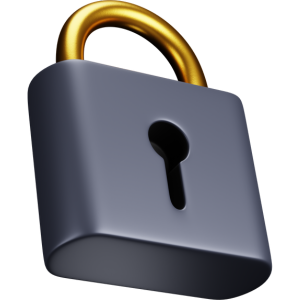 Technovate IE Services - Security and Compliance | image of 3D icon padlock